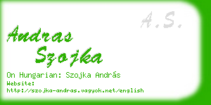 andras szojka business card
